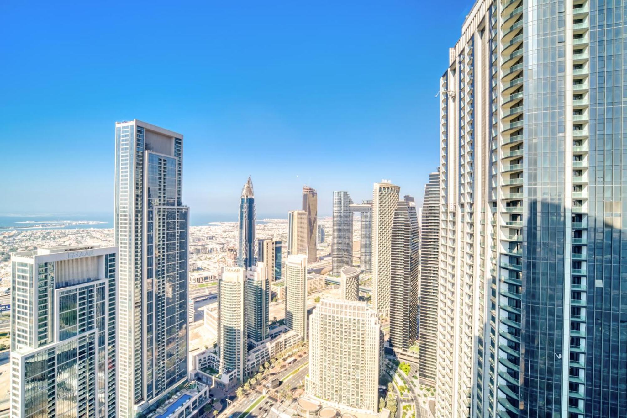 Downtown Luxury - Stunning Burj Khalifa & Sea View - 5 Minutes Walk To Dubai Mall Zewnętrze zdjęcie